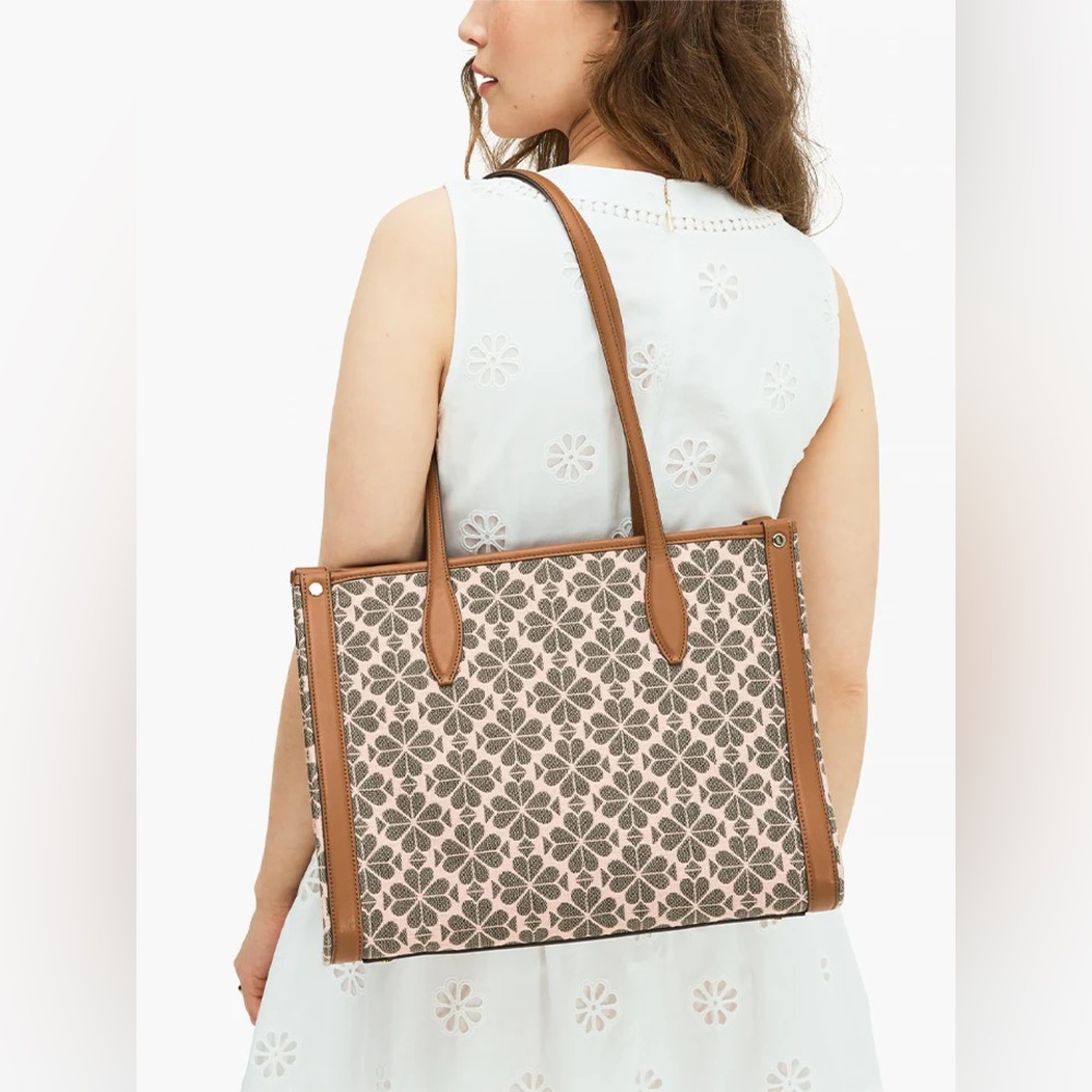 * SOLD * Kate Spade Flower Jacquard Market Medium Tote - Picture 4 of 8